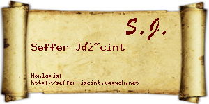 Seffer Jácint névjegykártya